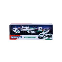 Set 4 masinute de politie Dubai Majorette din metal, Mercedes AMG, 7,5 cm