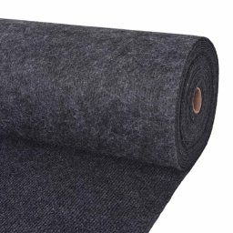 Covor Antracit 1,2 x 15 m Poliester GartenMobel Dekor
