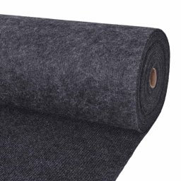 Covor Antracit 1,2 x 20 m Poliester GartenMobel Dekor