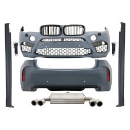 Pachet exterior complet BMW X6 F16 2015-2020, design X6M, cu evacuare