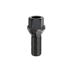 Prezon janta auto M14x1.25, 27 mm, con drept, negru, cheie HEX17