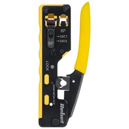 Cleste de sertizare RJ45/RJ12 pass-through REBEL RB-1006 pentru retea