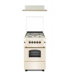 Aragaz Pachet Aragaz rustic 4 arzatoare gaz,Cuptor gaz, 50x55cm, Studio Casa CREMONA FE50/55G, Grill gaz,Hota incorporabila telescopica, 60 cm, Studio Casa Lean Retro, putere de absorbtie 347 m3 / h