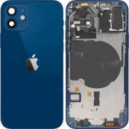 Piese si componente Capac Baterie Apple iPhone 12, Cu Carcasa Mijloc, Albastru, Swap