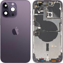 Piese si componente Capac Baterie Apple iPhone 14 Pro Max, Cu Carcasa Mijloc, Mov (Deep Purple), Swap