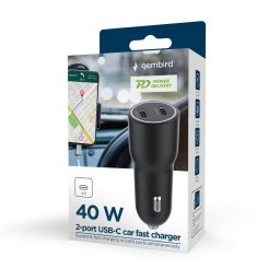 Incarcator auto USB Type-C 40W 4A Negru