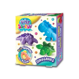 Set creativ Strigo JUST SQUISH „CREATI-VA PROPRIILE FIGURINE DIN SILICON”, DINOZAURI