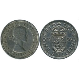 Scotia 1954 - 1 shilling, circulata