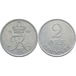 Danemarca 1966 - 2 ore, circulata