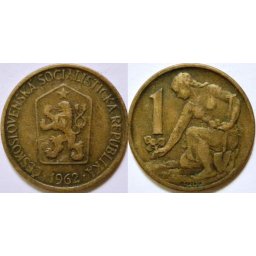 Cehoslovacia 1963 - 1 koruna, circulata