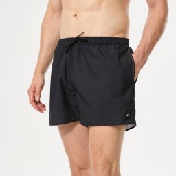 Șort de baie Boardshort surf Hendaia pockets Negru Bărbați