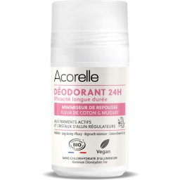 Deodorant roll-on BIO 24h, efect reducerea cresterii parului, parfum 100% natural Acorelle