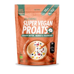 Proats Super Vegan BIO cu afine, mango si crema de caju(format mediu) Iswari
