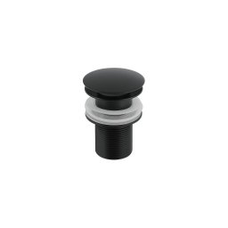 Gedy - Ventil de scurgere CLICK-CLACK pentru lavoar, diametru 6,6 cm, negru mat