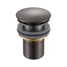 Gedy - Ventil CLICK-CLACK pentru lavoar, Ø 6,6 cm, gri metalizat