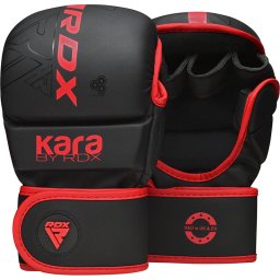 Manusi MMA Sparring RDX F6 Kara Maya Hide - Rosu, L/XL