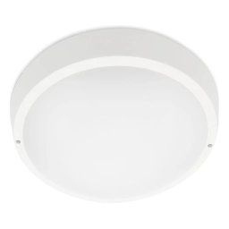 Lumare plafoniera LED 30W rotunda 320mm, 2100 lm, IP54, lumina alba calda, montaj tavan, plastic, alb - Verificat A · Re-Bloom
