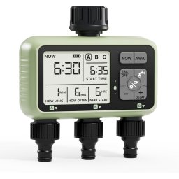 Programator automat pentru irigare Diivoo GM-HCT-378-EUGN, 3 zone, IP54, functie Rain Delay