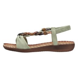Sandale dama, Rieker, V7568-52-Verde, casual, piele ecologica, cu talpa joasa, verde (Marime: 38)