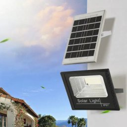 Proiector cu Panou Solar Monocristalin si telecomanda - 100W/6500k