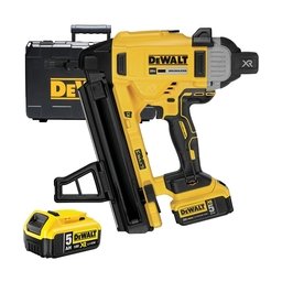 DeWalt - DCN890P2 - Pistol de batut cuie cu 2 acumulatori si incarcator, Li-Ion, 18 V, 5 Ah, cuie pentru beton, valiza plastic