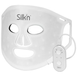 Mască fototerapeutică pentru față Silk'n LED Face Mask 100 FLM100PE1001, autonomie de 130 de minute, 4 moduri, sesiune de 10 minute, design flexibil, alb