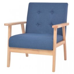 Fotoliu din material textil, albastru