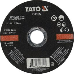 Disc de tăiere inox YT-61025 125 * 22.2 mm