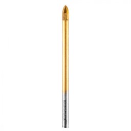 Burghiu universal pentru sticlă cu 4 margini, pentru găurirea lemnului, plasticului, metalului, pietrei, ceramicii, 5mm, grafit