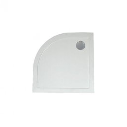 Bazin de duș SMC curbat, de dimensiuni 80x80x4 cm