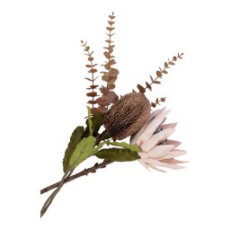 Buchet de flori artificiale Protea, burgundy mix 65 cm