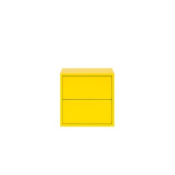 Boxie – dulap de perete cu 2 sertare, 40x40x37 cm, galben