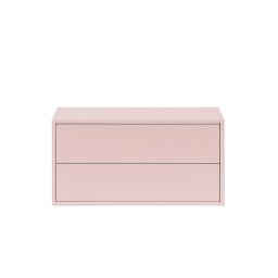Boxie – dulap de perete cu 2 sertare, 40x80x37 cm, roz