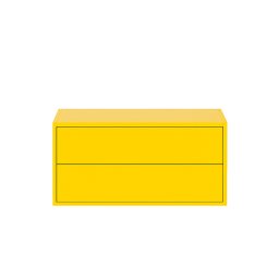 Boxie – dulap de perete cu 2 sertare, 40x80x37 cm, galben