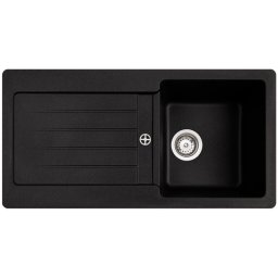 Chiuveta compozit Teka Kea 45B TG 1B 1D Schwarzmetallic