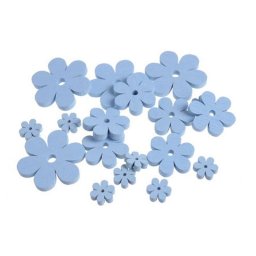 Set 18 floricele lemn color