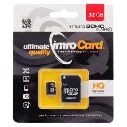Card Memorie microSDHC Imro, 32Gb, Clasa 10 / UHS-1 U1, Cu Adaptor