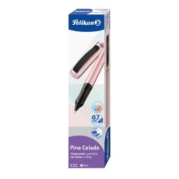 Roller Pina Colada, 0.7 mm, Ambidextru, 1 Rezerva Albastra Inclusa, Roz Metalizat, Cutie Carton