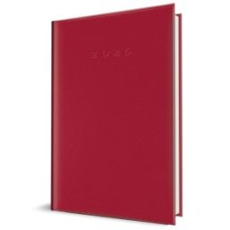 Agenda Datata A5, 352 Pagini, Coperta Buretata, Rosu 2025