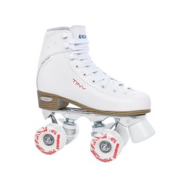 Patine Quad Copii Tempish TINY PLUS Piele Naturală Alb Cristale 54mm ABEC 7 - Alb, 32