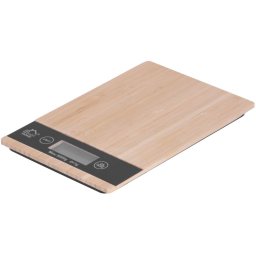 Cantar de bucatarie MagicHome din bambus, 5 kg, 1 g, 23x16,5 cm