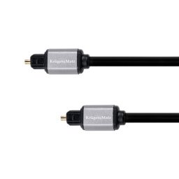 Cablu optic audio digital TOSLINK 1 m Kruger&Matz Basic, pentru TV si soundbar