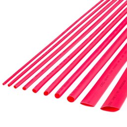 Set 10 tuburi termocontractabile rosii 2,5 mm, 1 m – fara halogeni