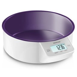 Cantar de bucatarie Sencor cu bol colorat 1L, 5 kg, LCD mare