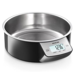 Cantar de bucatarie Sencor cu bol din inox, 5 kg, LCD si functie Tare
