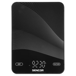 Cantar de bucatarie Sencor din sticla securizata, 10 kg, reîncarcabil USB-C