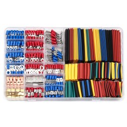 Set conectori izolati si tuburi termocontractabile 678 bucati, în cutie