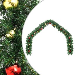 Ghirlanda de Craciun decorata cu globuri, 5 m GartenMobel Dekor