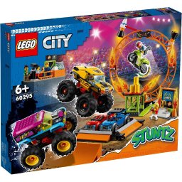 LEGO City Arena de Cascadorii 60295 cu motocicleta si 2 monster truck