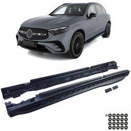 Praguri laterale aluminiu Black Edition pentru Mercedes GLC X254 C254